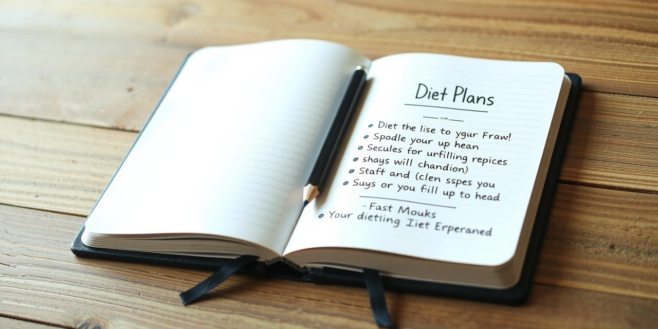 Notatnik z planami dietetycznymi